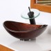Hand Painted Foil Boat Shaped Oval Bowl Bottom Vessel Bathroom Sink Sink Finish: Artistic Bronze - B00JJVLIXE